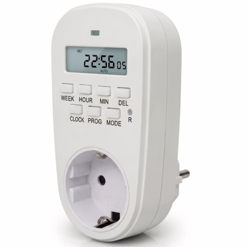 Таймер-розетка EUROELECTRIC 16A/3600W 7дн, White (ST-16A/3,60kW(E))