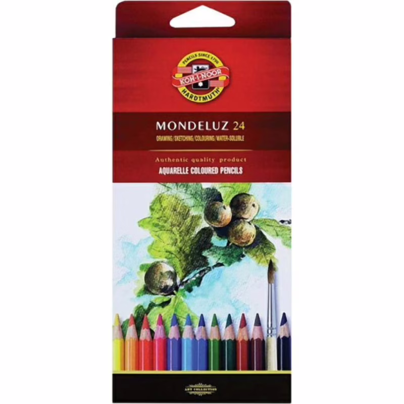 Карандаши цветные Koh-i-Noor Mondeluz акварельные 24 цветов (3718024001KS)