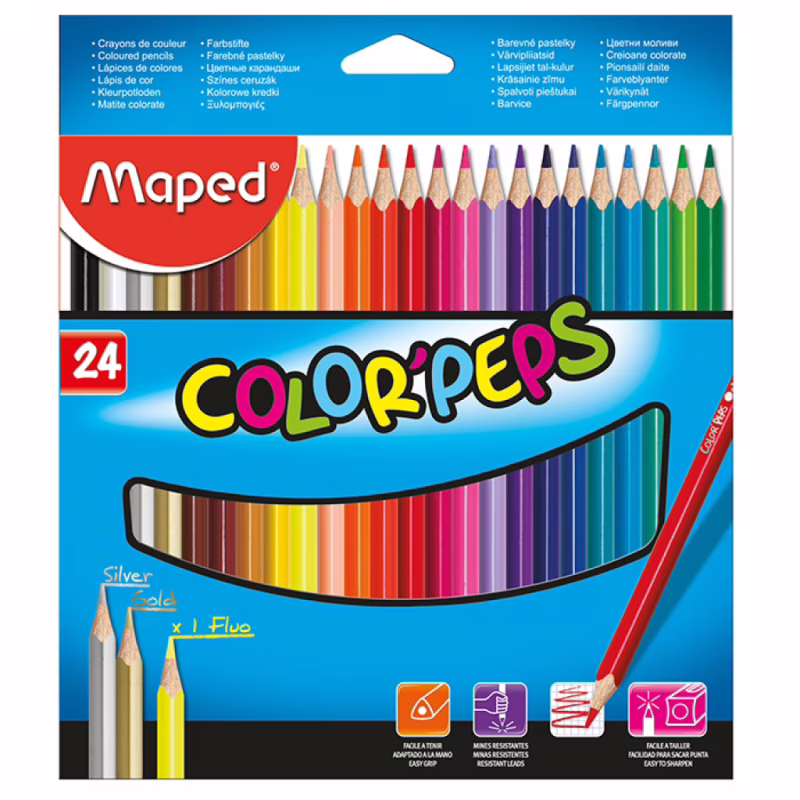 Карандаши цветные Maped Color Peps Classic 24 цв. (MP.183224)
