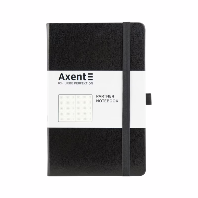 Книга записная Axent Partner, 125x195 мм, 96 листов, точка, черная (8306-01-A)