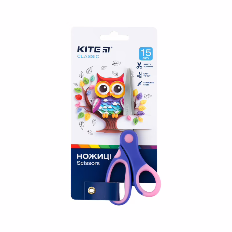 Ножницы Kite детские Classic голубой-розовый 15 см (K-126-1)