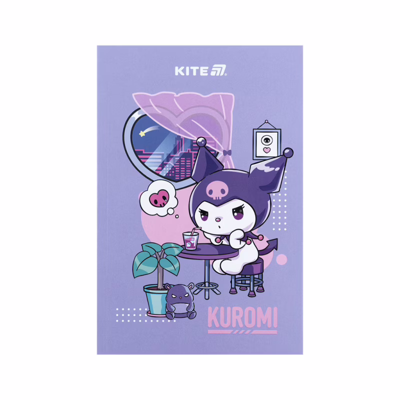 Блокнот Kite А5 Kuromi термобиндер, 64 листа, нелинованный (HK25-193)