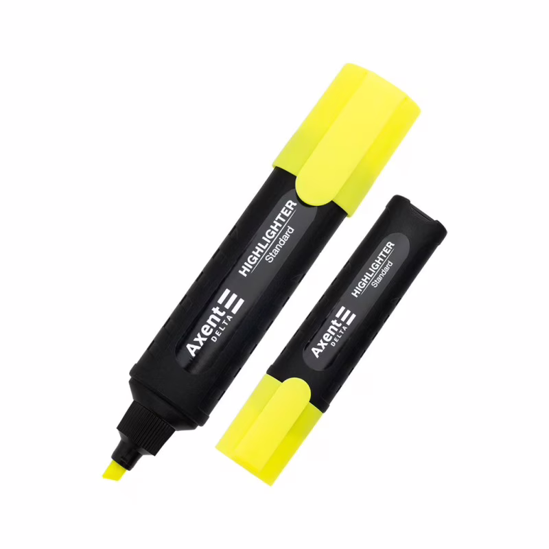 Маркер Axent Highlighter Standard D2505, 1-5 мм клиноп. жовтий (D2505-08)