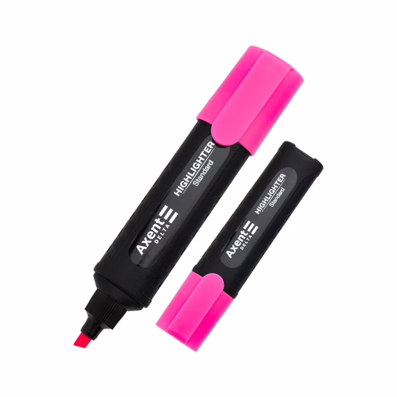 Маркер Axent Highlighter Standard D2505, 1-5 мм клиноп. розовый (D2505-10)