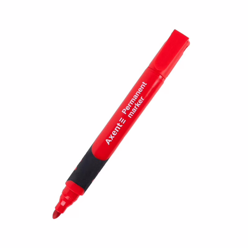 Маркер Axent Permanent Comfort Grip 2542-A, 2 мм круглый красный (2542-06-A)