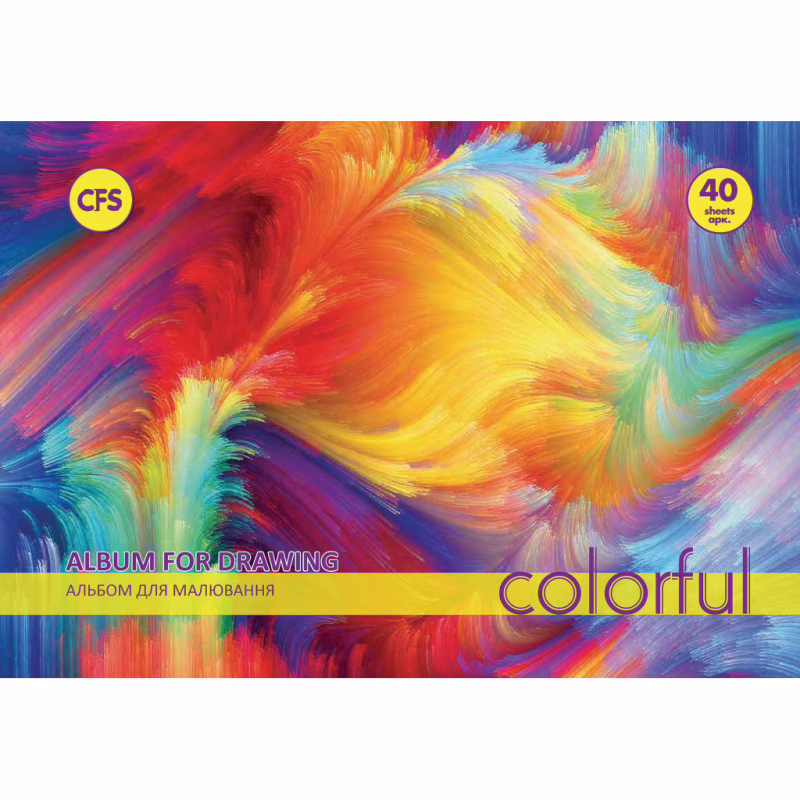 Альбом для рисования Cool For School на пружине COLORFUL, 40 листов 100г/м2 (CF60904-02)