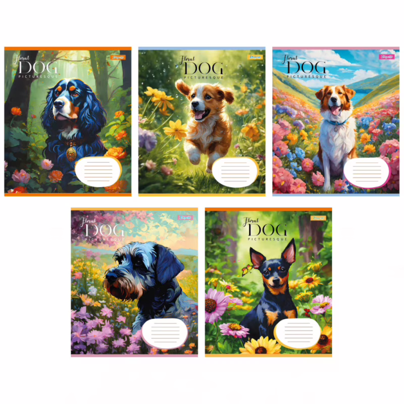 Тетрадь 1 вересня Floral dog А5 12 листов линия (766943)