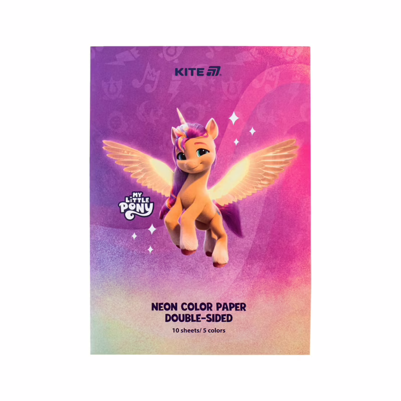 Цветная бумага Kite А4 неоновая My Little Pony (10 листов/ 5 цветов) (LP24-252)