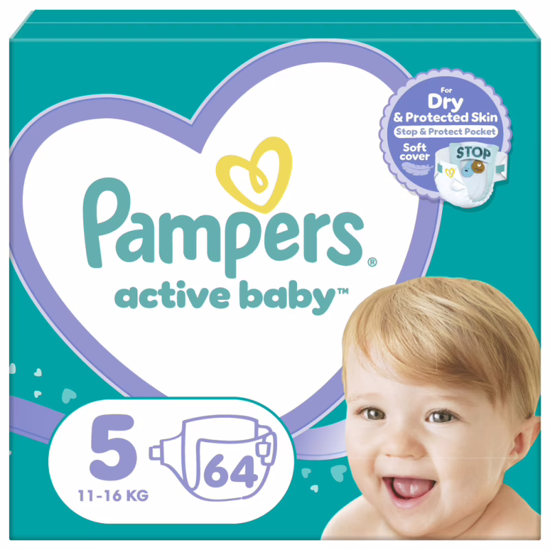 Подгузники Pampers Active Baby Размер 5 (11-16 кг) 64 шт (8001090949974)