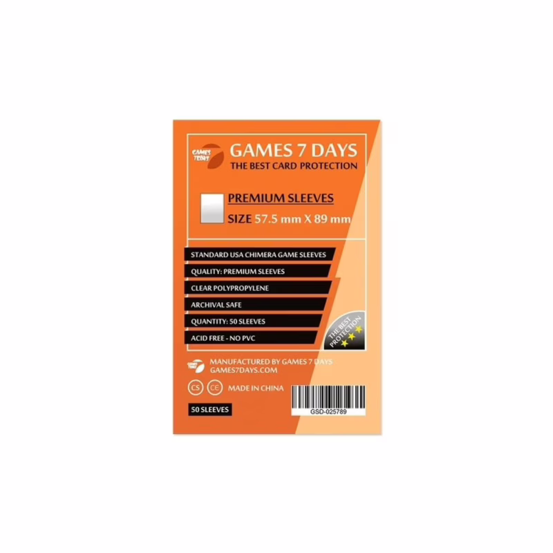 Протектор для карт Games 7 Days 57,5 х 89 мм, Standard USA Chimera, 50 шт (PREMIUM) (GSD-025789)
