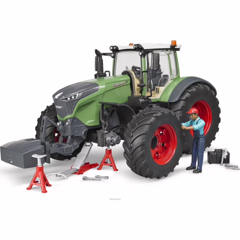 Масштабна модель автомобіля Bruder Трактор Fendt 1050 Vario з фігуркою та аксесуарами для ремонту (04041)
