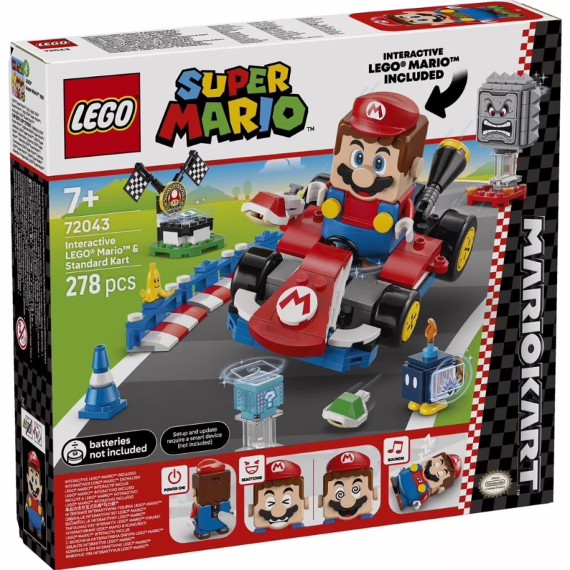 Конструктор LEGO Super Mario Mario Kart – Interactive Mario та Standard Kart (72043)