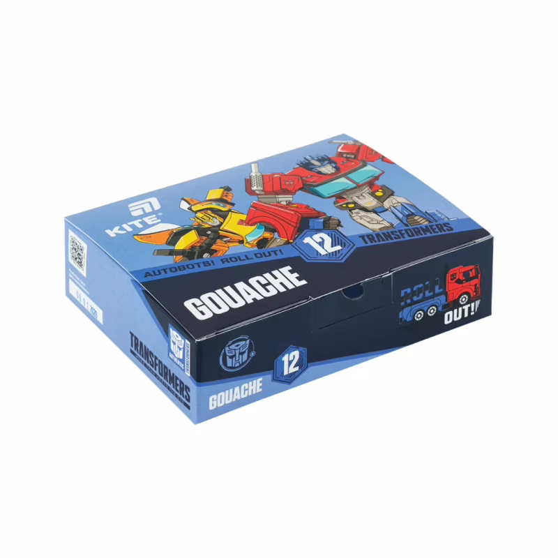 Гуашевые краски Kite Transformers 12 кольорів 20 мл (TF26-063)