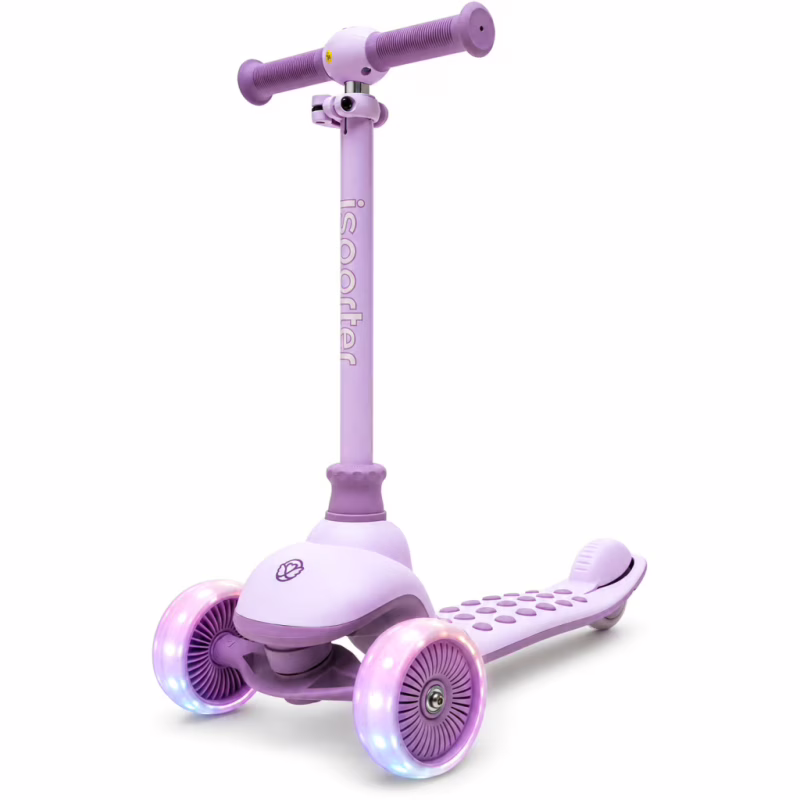 Самокат iSporter Deluxe LED пурпурный (M5_Purple)
