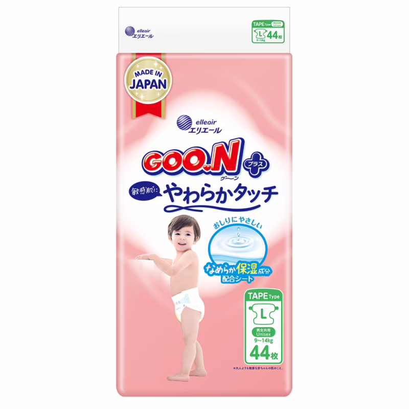 Подгузники GOO.N Plus Розмір 4 (L), 9-14 кг, 44 шт (21001498)