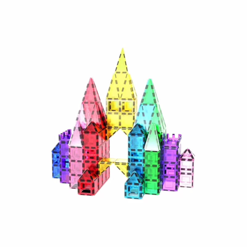 Конструктор Picasso магнитный Tiles The Building Blocks With Car 61 деталь (817338028244)