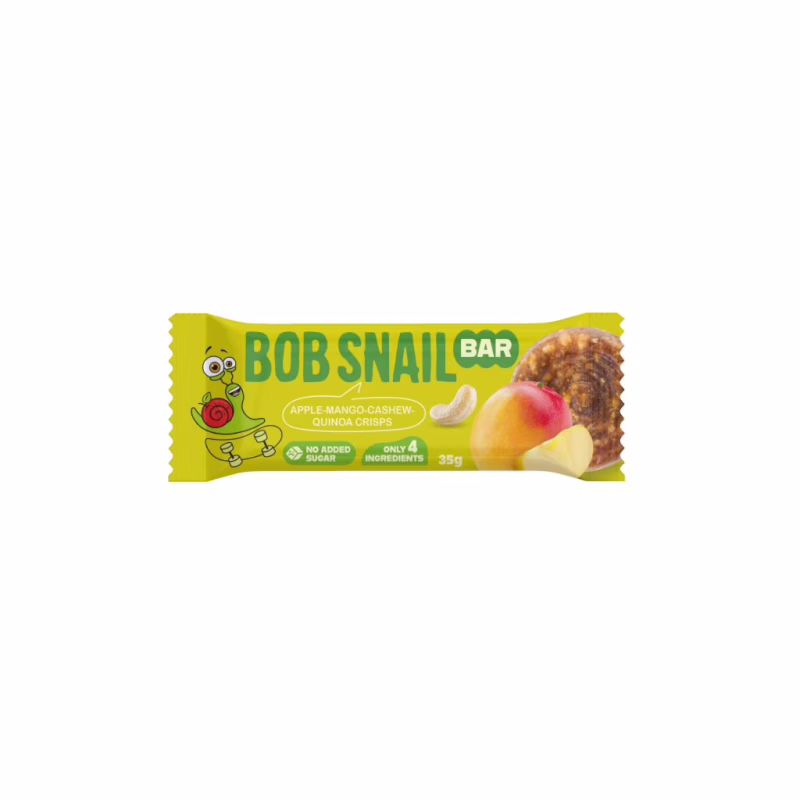 Батончик детский Bob Snail Яблоко, манго, кешью и кроссы киноа 35 г (1740730)