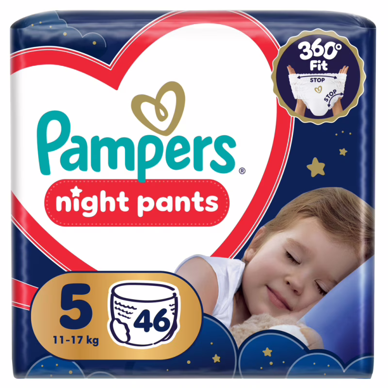 Подгузники Pampers Night Pants Розмір 5 (11-17 кг) 46 шт (8006530320658)