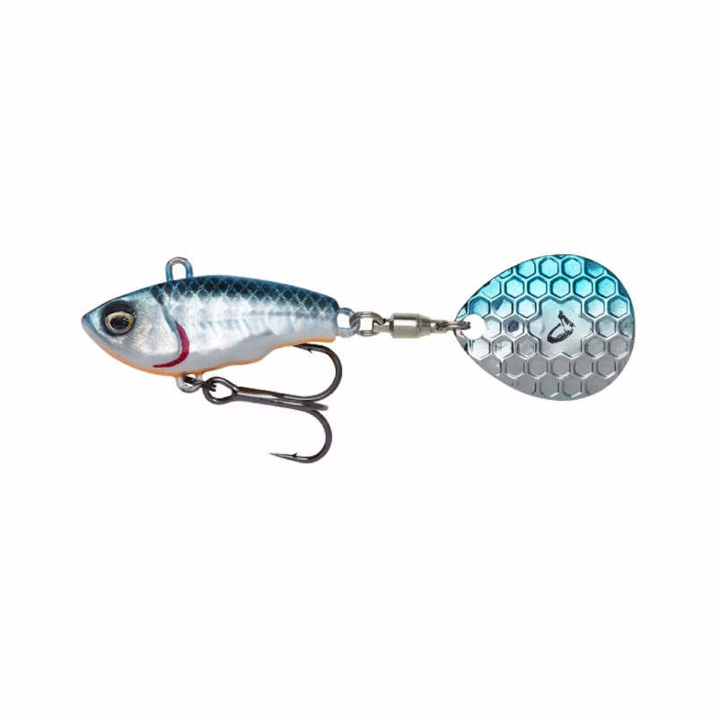 Тейл-спинер Savage Gear Fat Tail Spin 55mm 9.0g Blue Silver (1854.44.04)