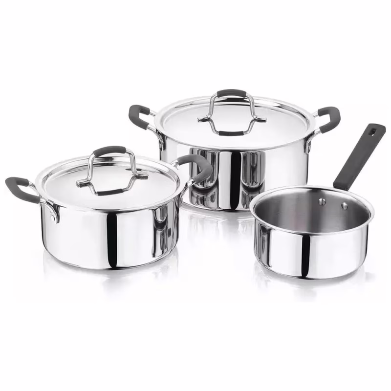 Набір посуду MasterPro Foodies collection 2 каструлі та ківш 16/20/24 см (BGEU-5539)