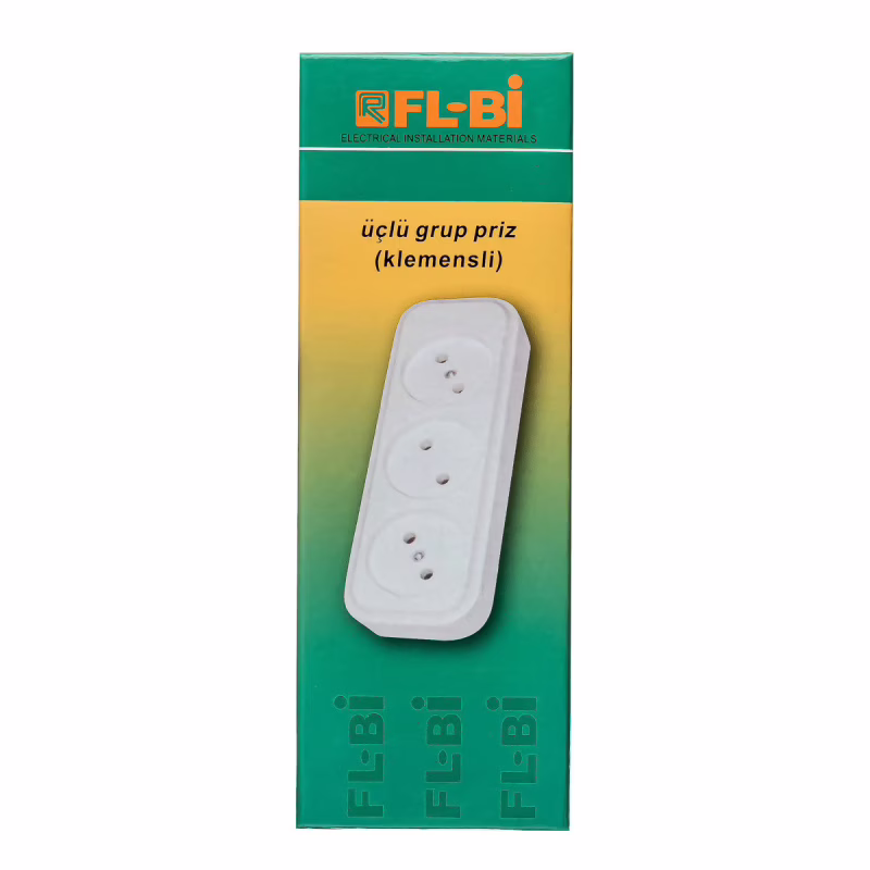 Колодка для удлинителя FL-BI на 3 гнезда, 16A 220V