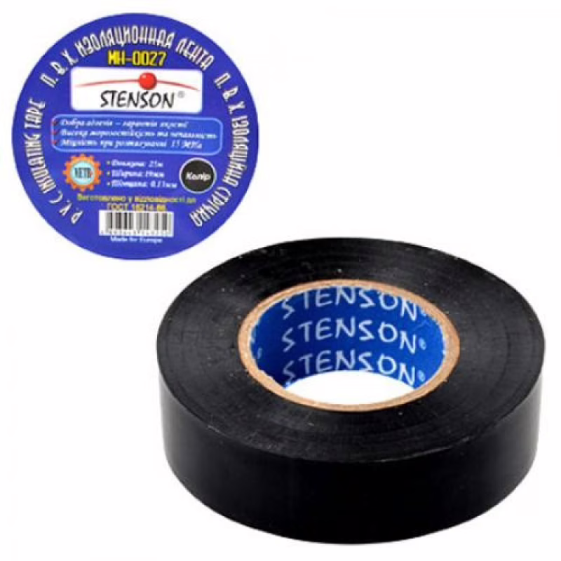 Ізоляційна стрічка STENSON стенсон 20м чорна MH-0025