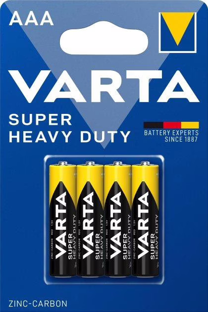 Батарейка Varta R3 (AAA) Super Heavy Duty солевая (блистер)