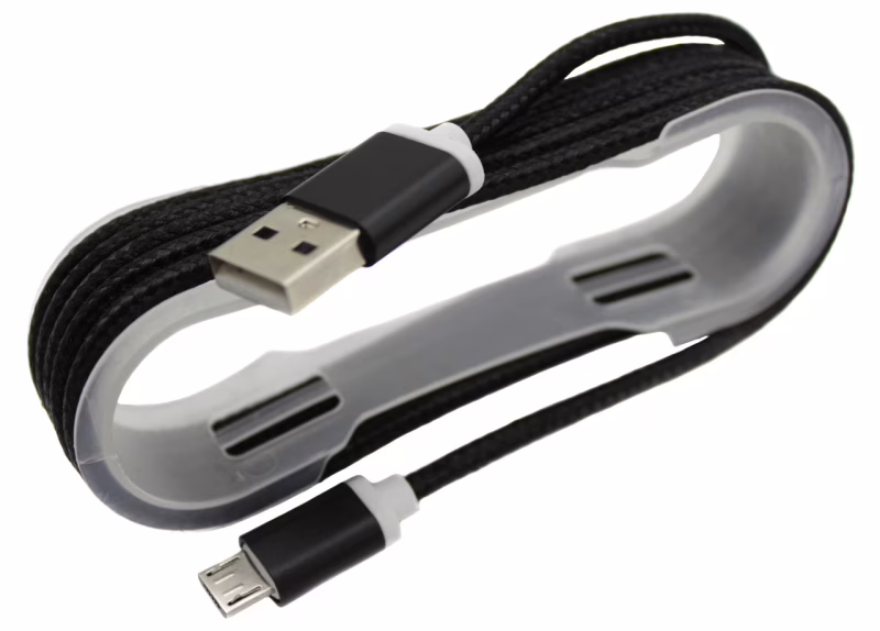 Кабель тканевый USB – Micro-USB, разные цвета