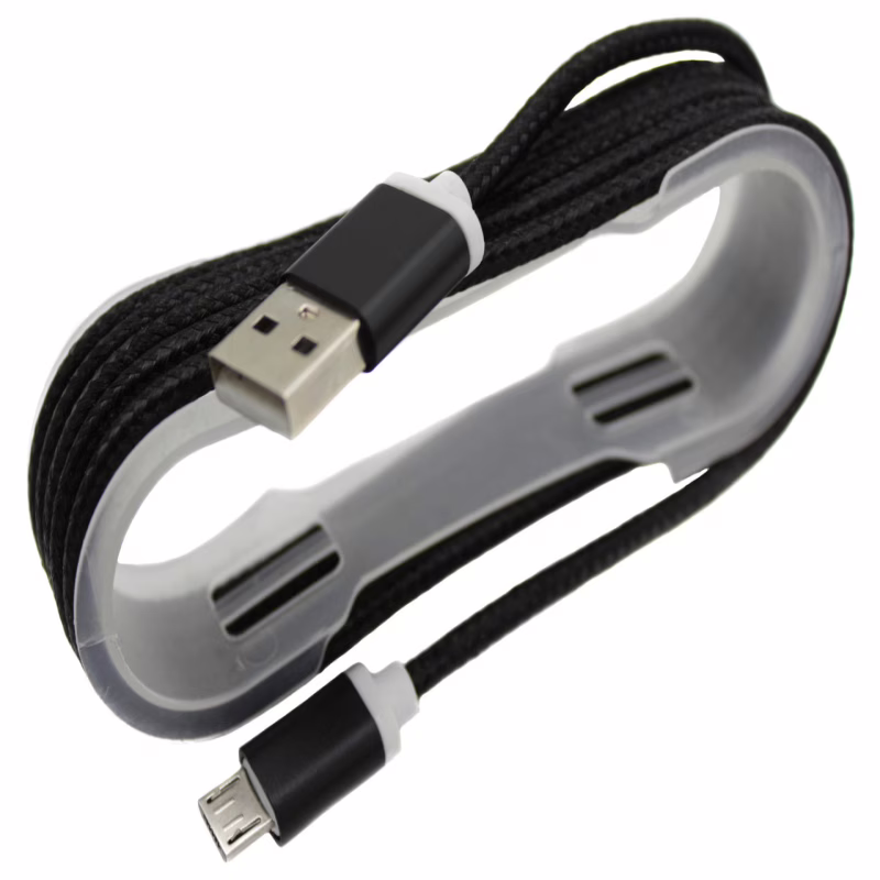 Кабель USB тканевый MicroUSB, разные цвета