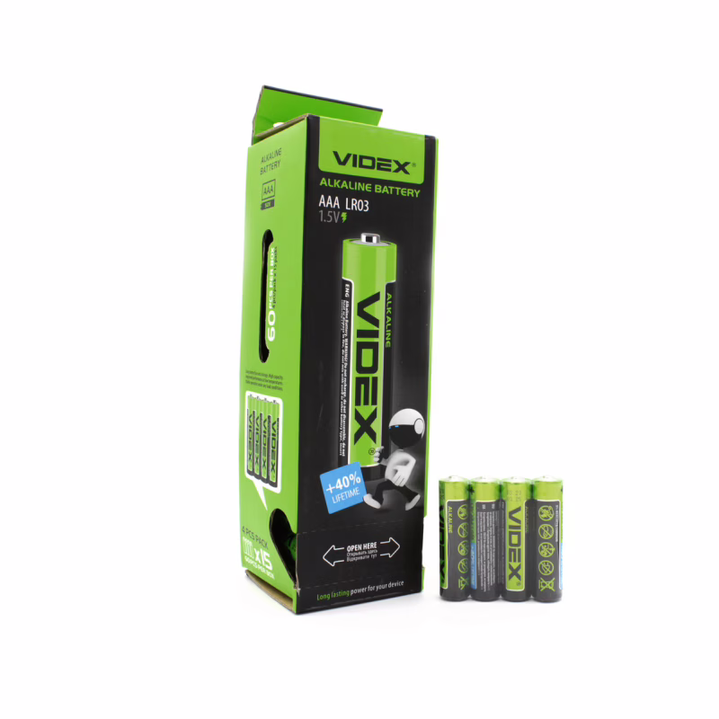 Батарейка Videx LR3 (AAA) Alkaline (60 шт.)