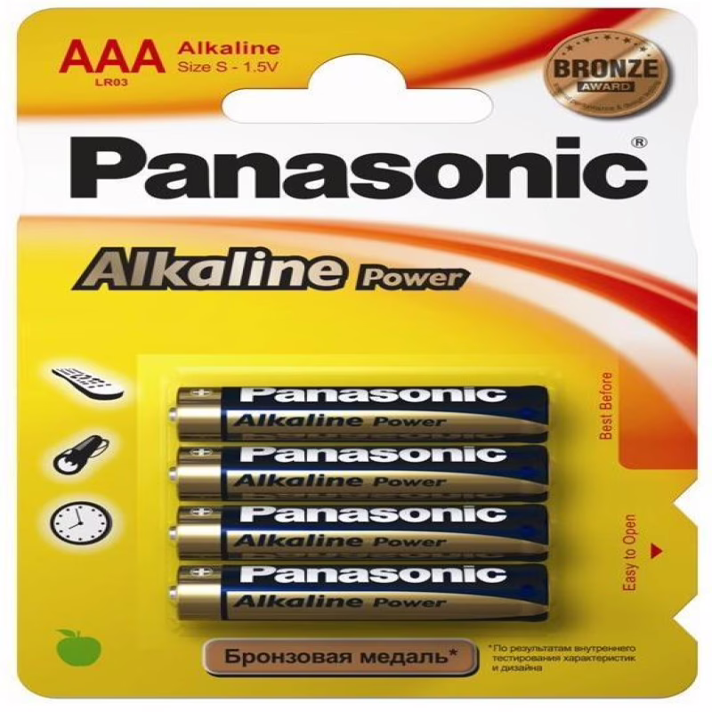 Батарейка Panasonic LR3/AAA / Алкалінова
