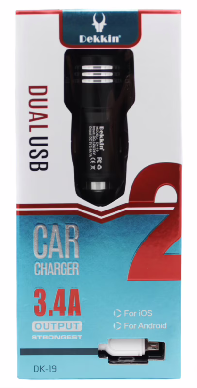 Автомобильное зарядное устройство Dekkin DK-19, 2 × USB