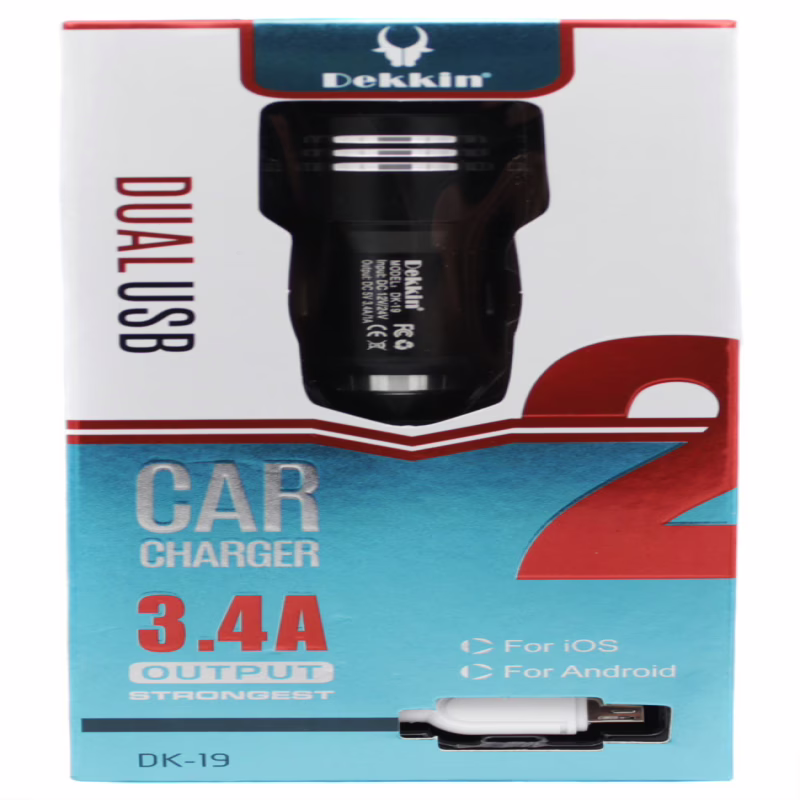 Автомобильное зарядное устройство Dekkin DK-19, 2 × USB