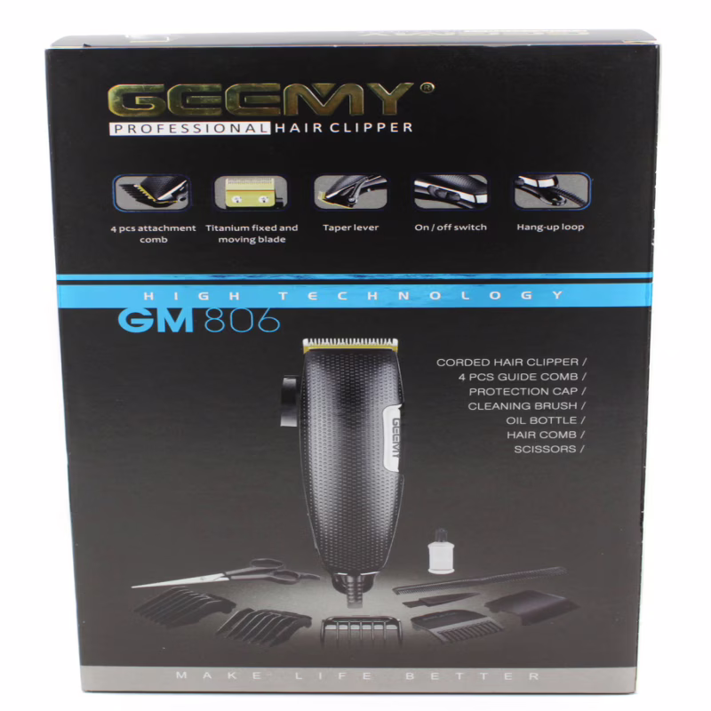 Профессиональная машинка для стрижки волос Geemy GM-806, 9 Вт