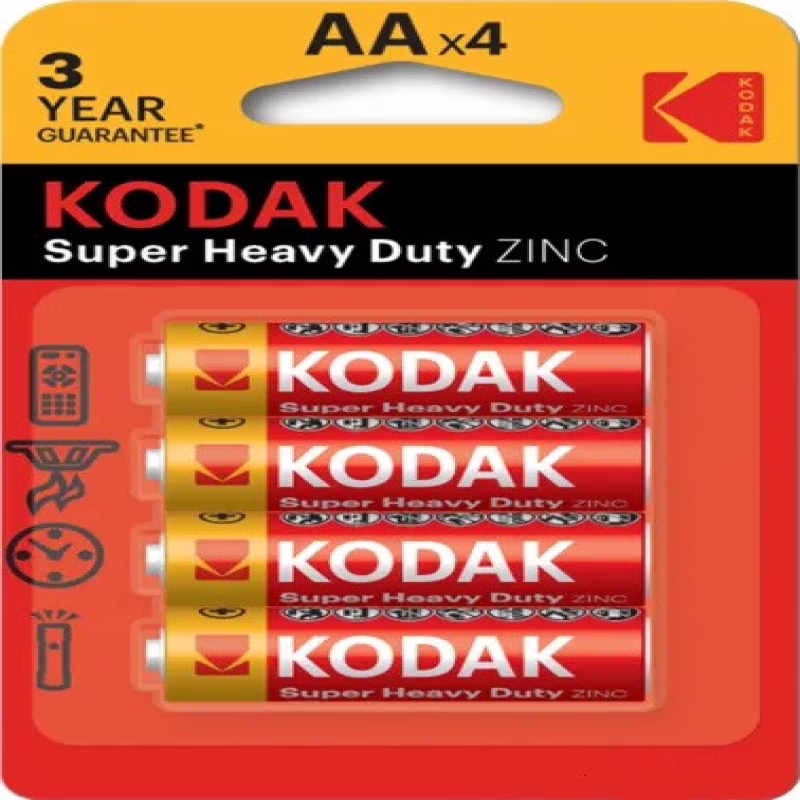 Батарейка Kodak Super Heavy Duty R6 (AA) солевая (блистер 4 шт.)