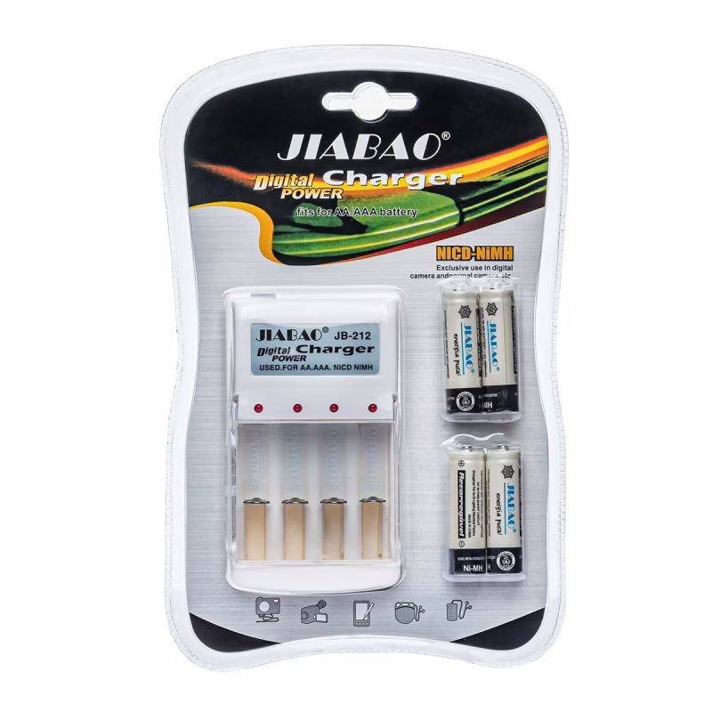 Зарядное устройство Jiabao + 4 × AA в комплекте, 4 × AA/AAA (R3/R6), 1.2V (3278)