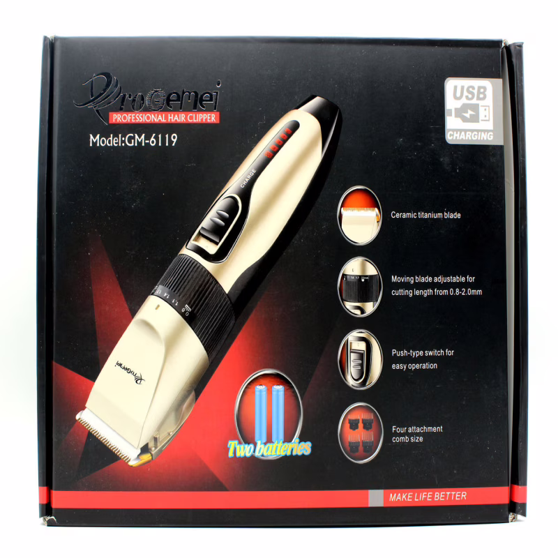 Машинка для стрижки волос ProGemei GM-6119, керамические лезвия