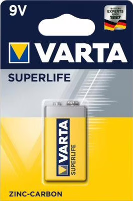 Батарейка Varta Superlife Крона 6F22 9V солевая (блистер)