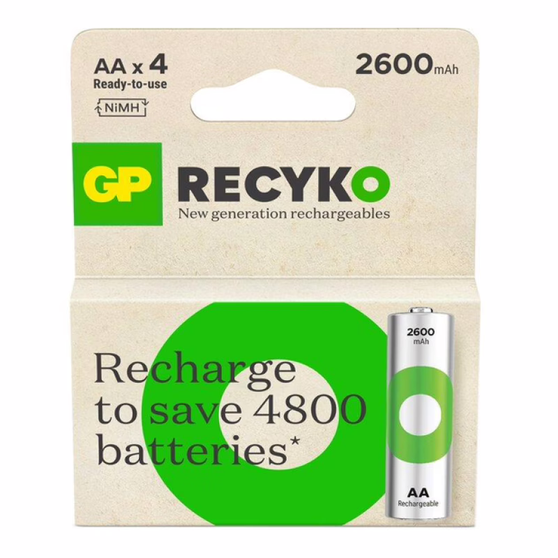 Аккумулятор GP ReCyko AA (R6) Ni-MH 2600mAh 1.2V (4 шт.)
