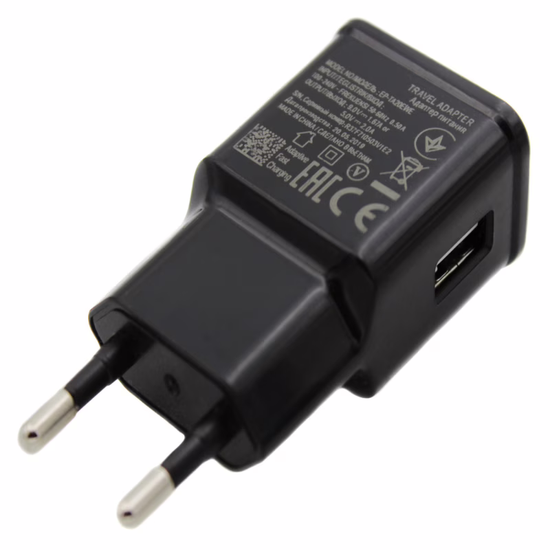 Сетевое зарядное устройство Samsung (1xUSB, 2A), Черный