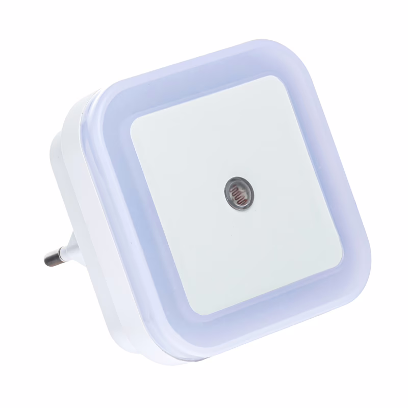 LED-ночник в розетку с датчиком освещения №250, разные цвета