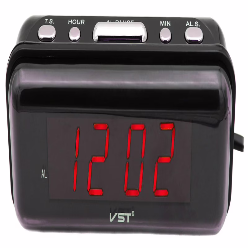 Электронные часы VST-738, 220V, красная подсветка