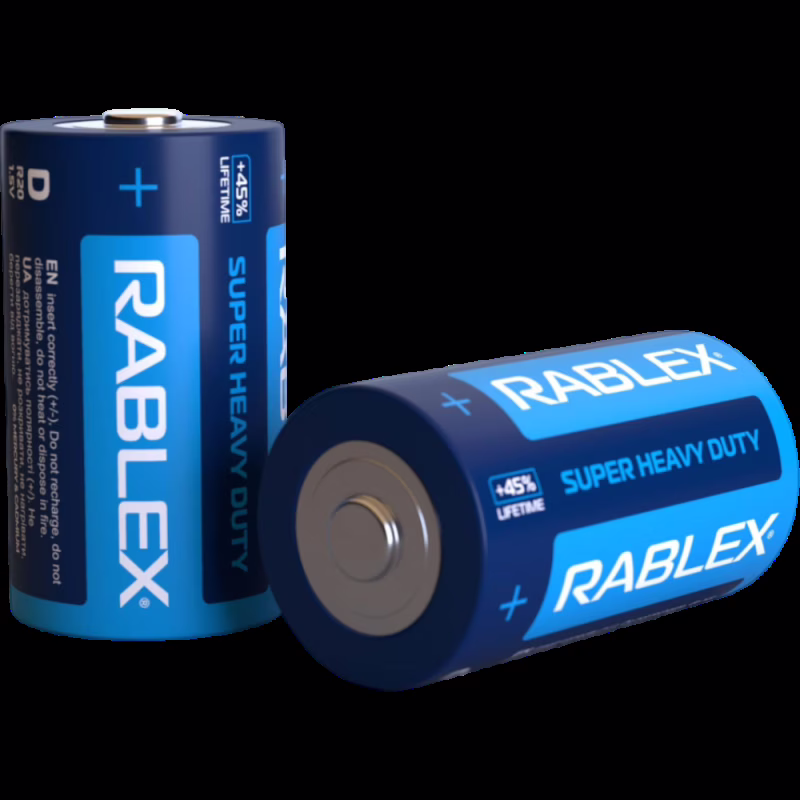Батарейка Rablex R20 D, Super Heavy Duty 1.5V соляна