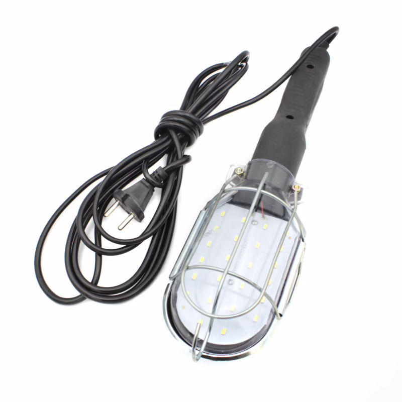 Светодиодная переносная лампа с удлинителем 24 COB LED, 5 м, чёрная