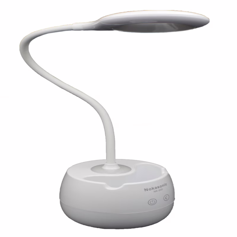 Настольная LED-лампа аккумуляторная NK-200, ночник, органайзер для ручек, 3 режима света
