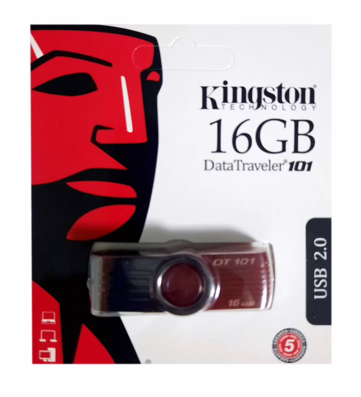 USB флеш накопичувач Kingston DT101 16Gb Red (DT101 G2) (Гарантія 3 роки)