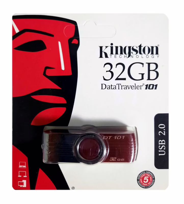 USB флеш накопичувач Kingston DT101 32Gb Red (DT101 G2) (Гарантія 3 роки)