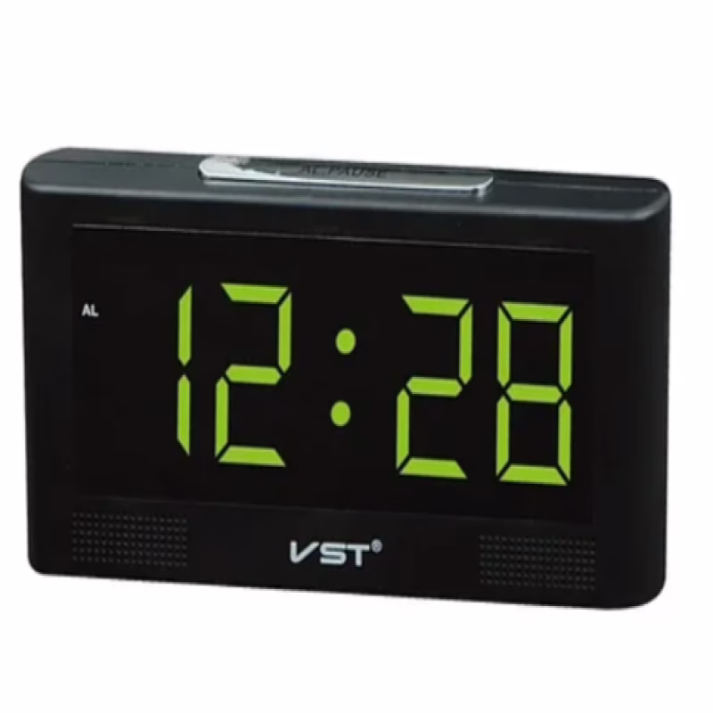 Электронные часы VST-732Y, 220V, зелёная подсветка