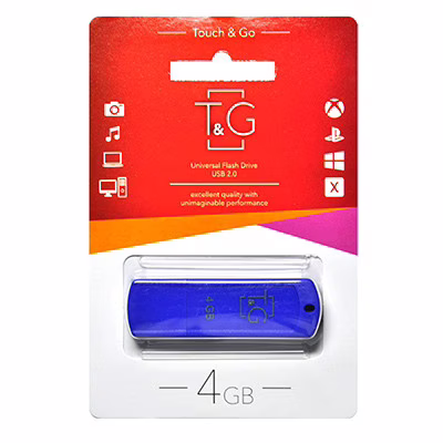 USB флеш накопичувач T&G 4GB/ TG011-4GBBL (Гарантія 3 роки)