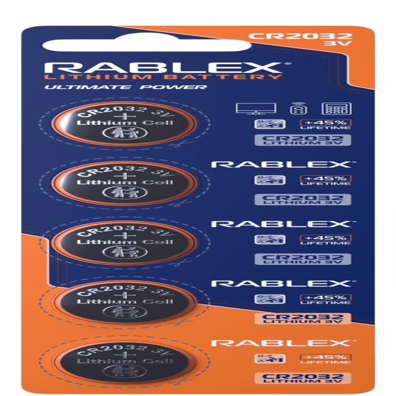 Батарейки-таблетки Rablex CR2032 / 3V блістер 5шт.